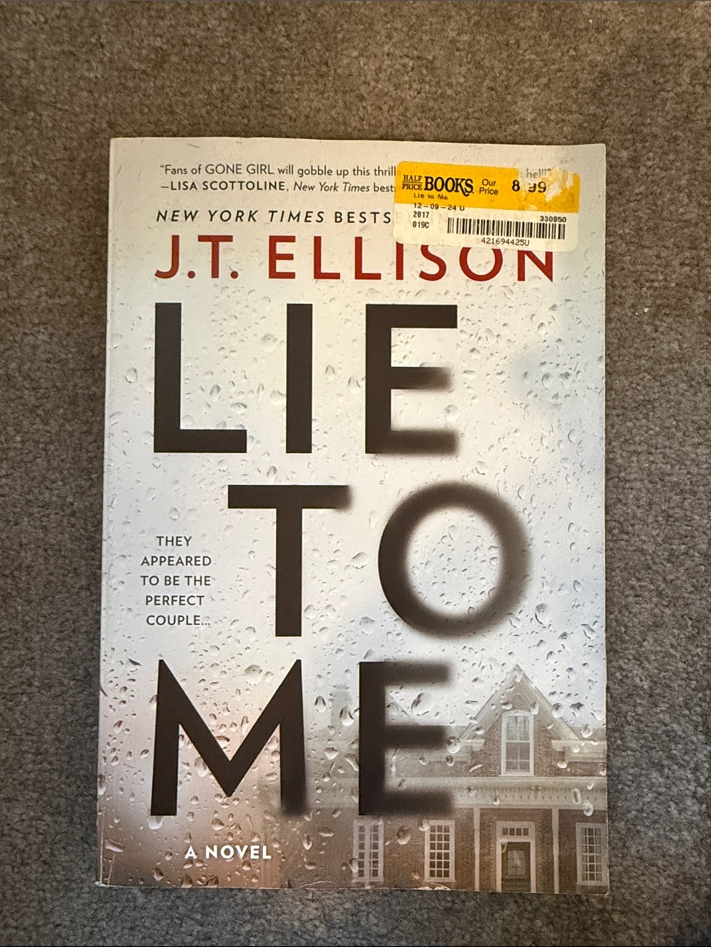 J.T. Ellison "Lie to Me" Novel - White and Brown Cover